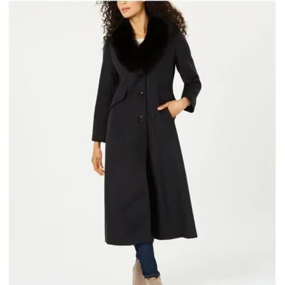 Forecaster Fox Fur Wool Coat NWT